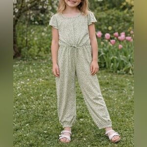 Picapino Green Floral Jumpsuit – Age 6